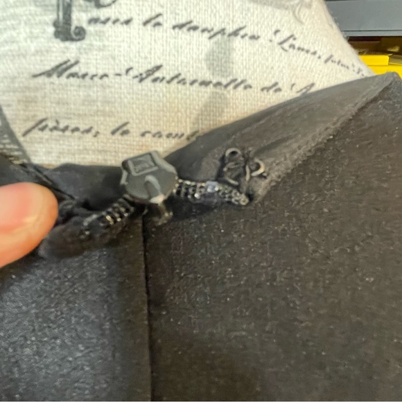 Adrianna Papell Black Asymmetrical Buttoned Sheath Dress - Picture 9 of 9